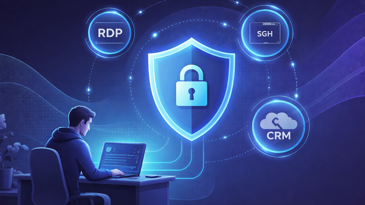 VPN per lavoro da remoto: accesso sicuro ai servizi aziendali (RDP, SSH, Git, CRM)